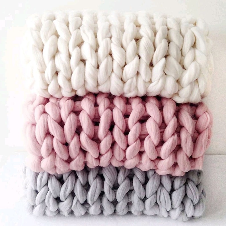 Chunky Knit Blanket Housewarming Gift Home Decor Giant Throw | Etsy