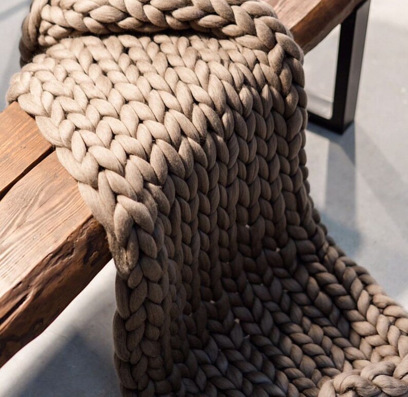 Chunky knit blanket cozy blanket giant throw blanket christmas Etsy