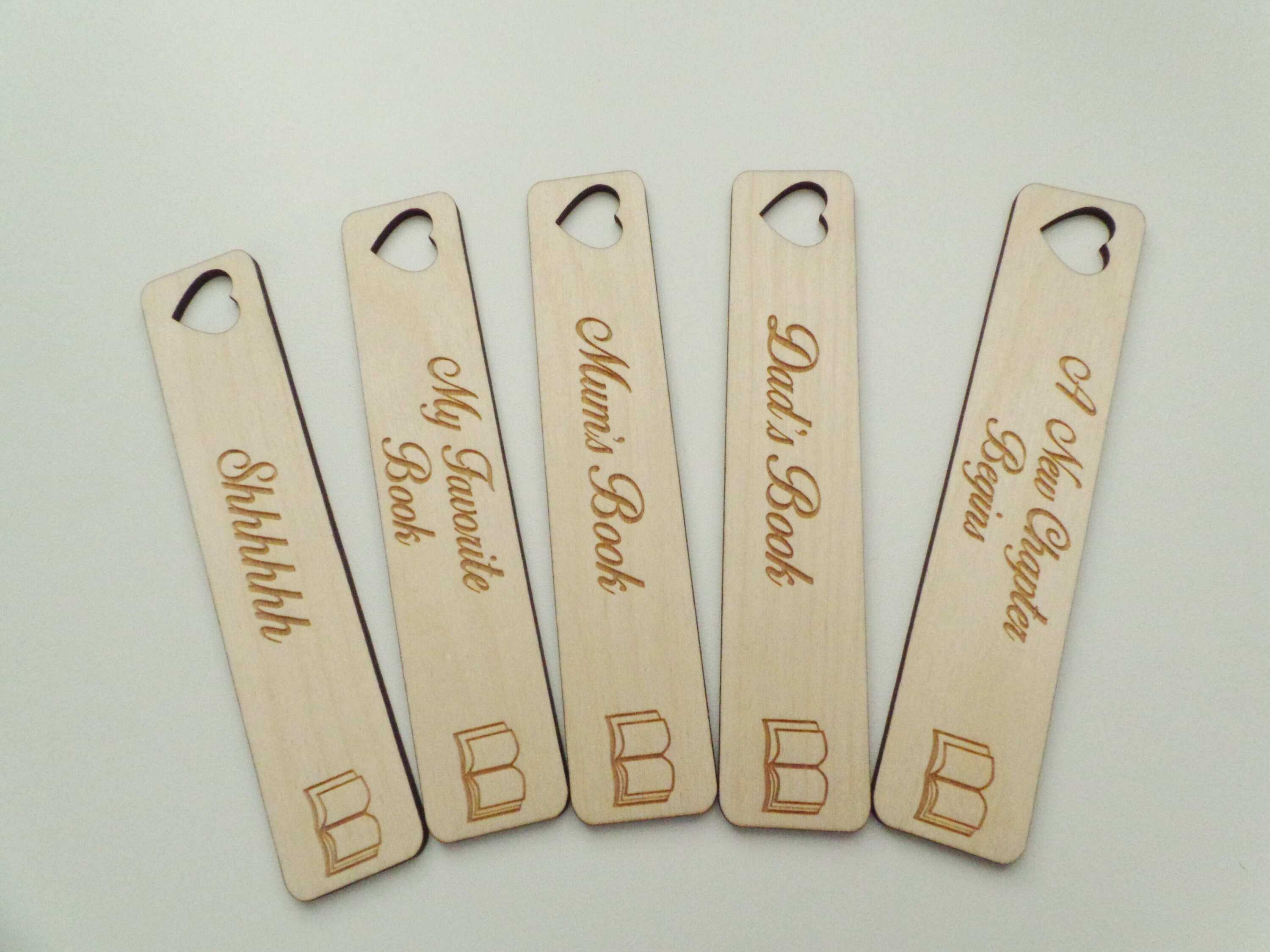 Personalised Bookmark Wooden Laser Engraved Bookmarker Etsy