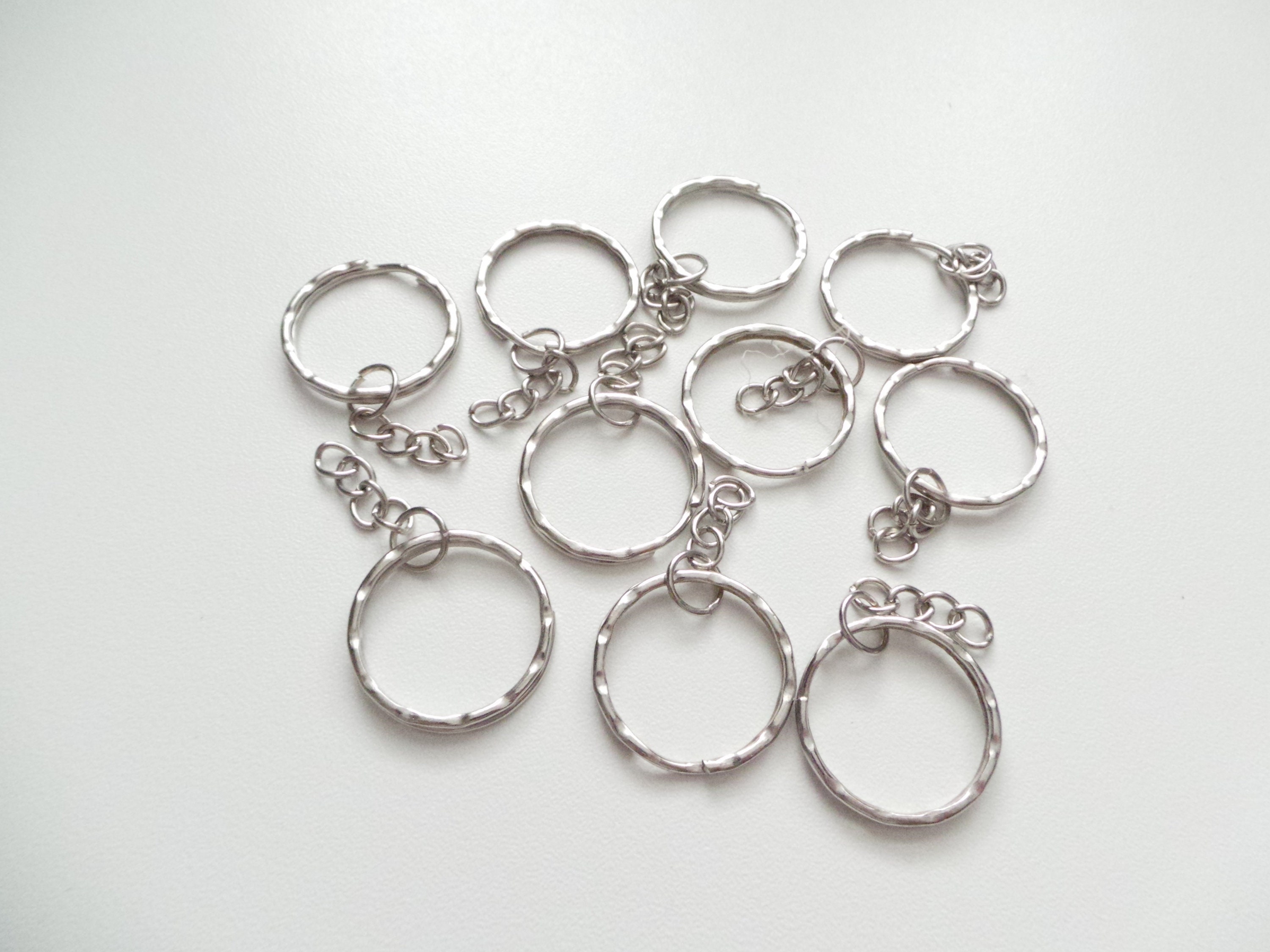 Clear Round Acrylic Blanks Keychain Set, 5/10 Keyring Chains/faux Leather  Tassels, Transparent Discs/circles 