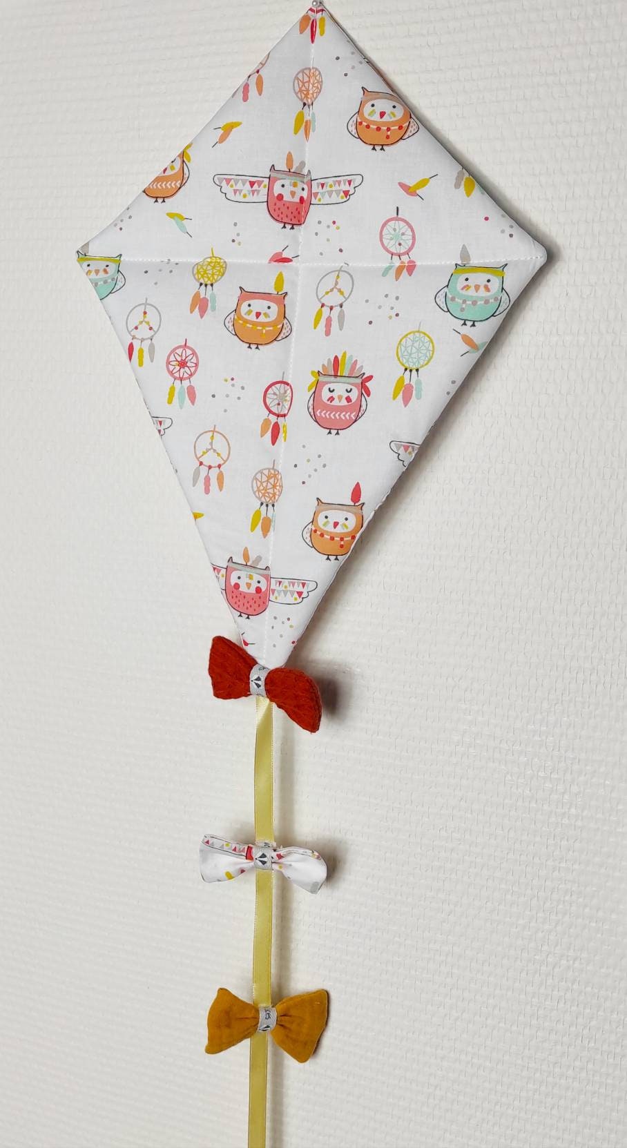 Cerf-Volant Déco Chambre Enfant, Cadeau Naissance, Cadeau, Murale