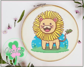 Dandelion - Cross stitch PDF Pattern - Cute Kawaii Chibi Design