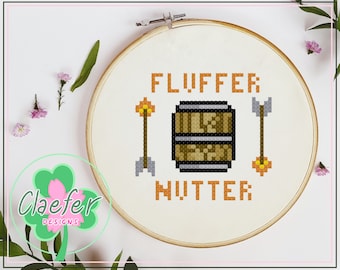 Fluffernutter - Cross stitch pattern Critical Role - stitching for critters, beginner friendly small project