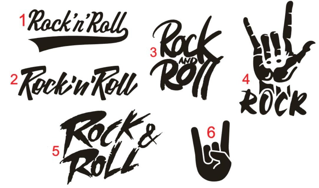 Rocking R Logo Sticker ROCK and ROLL Sticker - Etsy