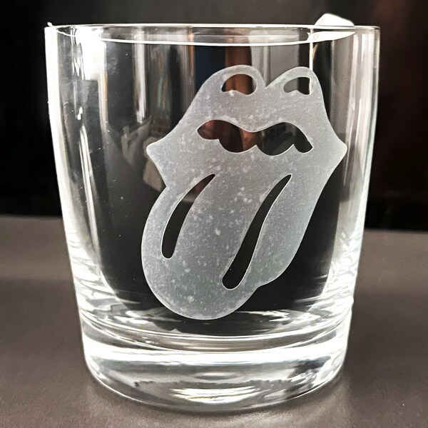 Verre à whisky 410ml, Rolling Stones gravé à la main