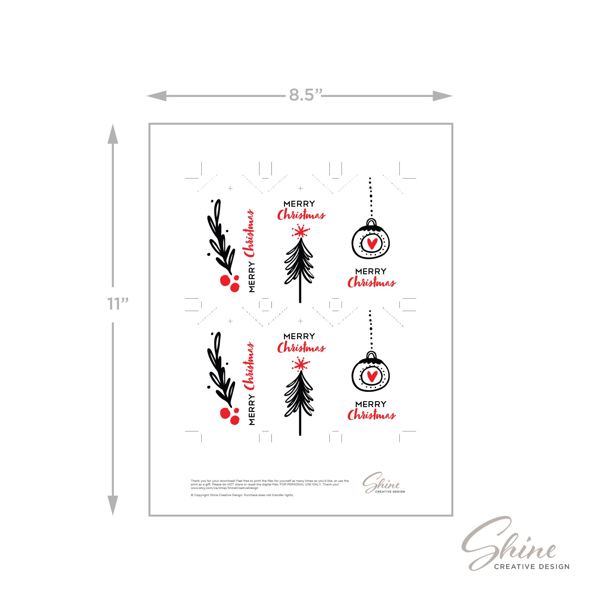 Christmas Gift Tag Christmas Gift Tag Printable Gift Tag - Etsy UK