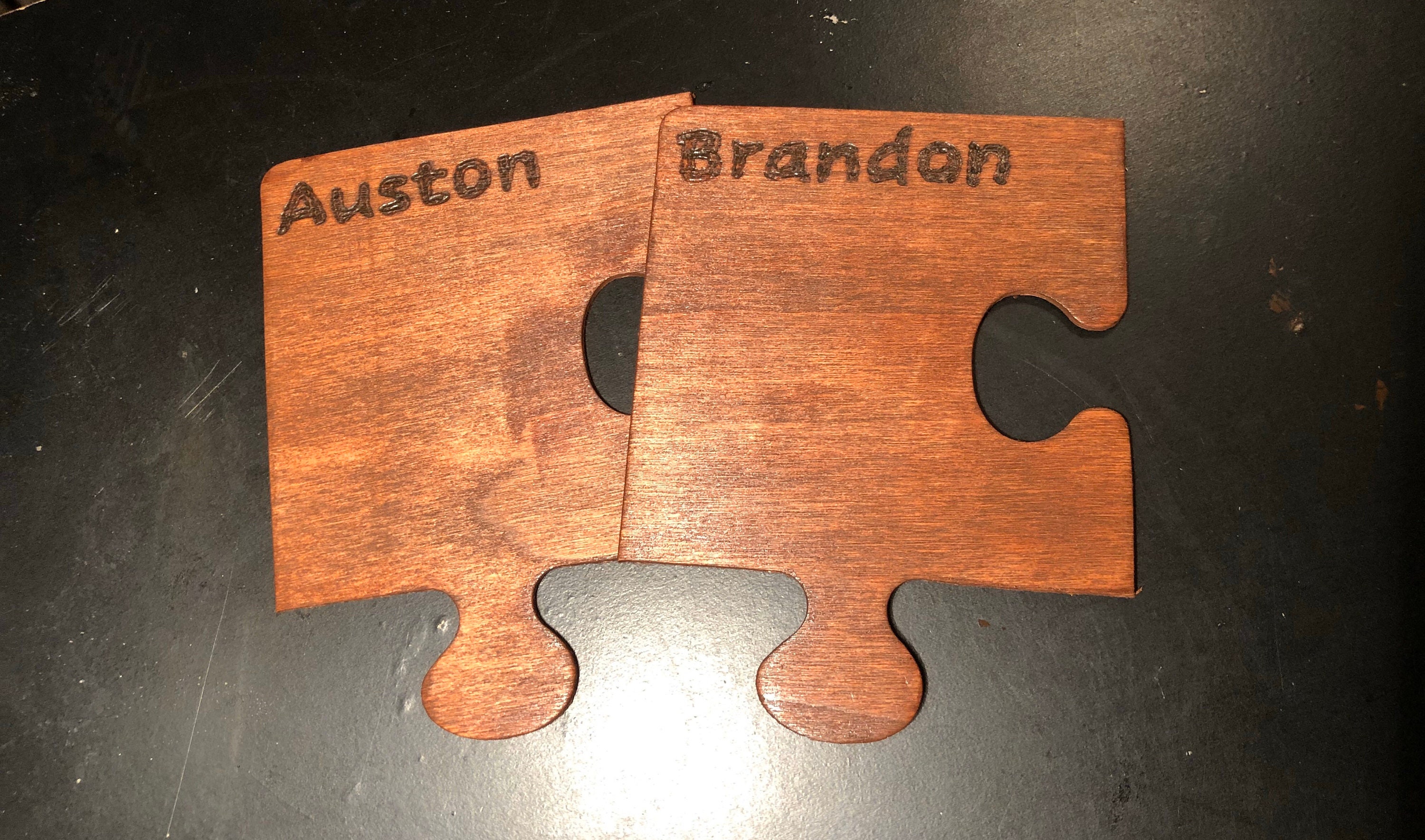 Personalized Puzzle Piece Coasters Name Coasters Name Puzzle Etsy Canada