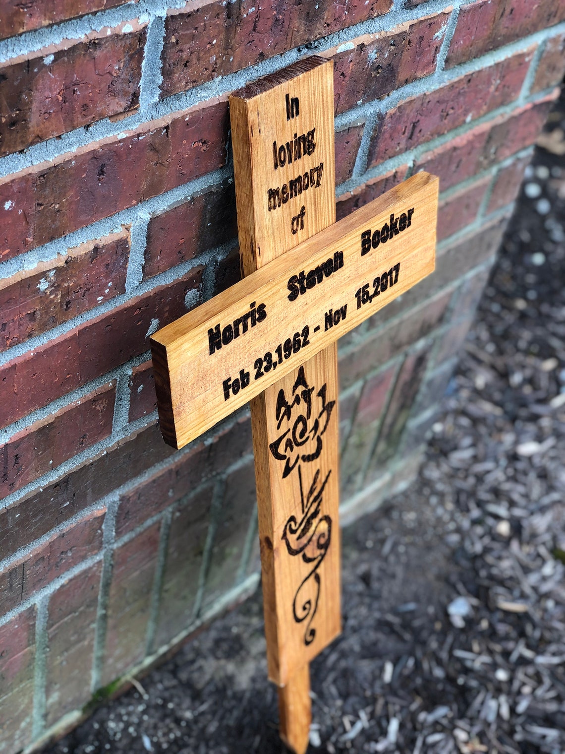 Memorial Wood Crosses Personalized Grave markers lost loved Etsy