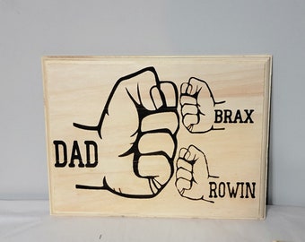 Vatertagsgeschenk/Faustbeule/Faustbeule für Papa und Kinder/Familienschild