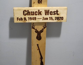 Memorial wood crosses personalized, grave markers, lost loved one gift, wood burned crosses, roadside cross, pet memorial cross, 2ft crosses