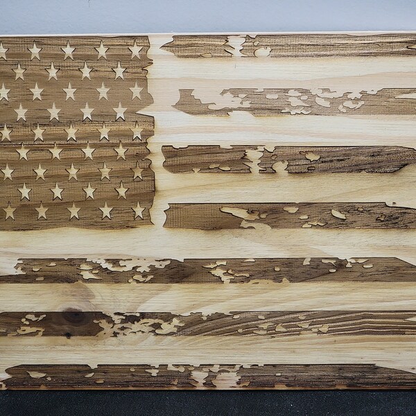 Wooden American Flag Wall Art Etsy