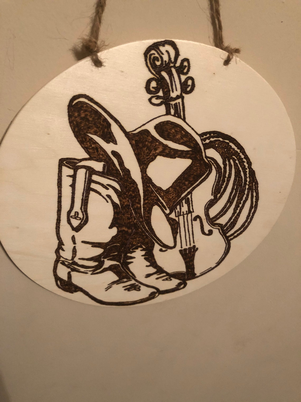 Wood Burned Cowboy Wall Decor Cowboy Boots Cowboy Hat Etsy