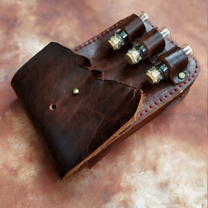 Handmade Leather Belt Pouch: Medieval Larp Cosplay Costume