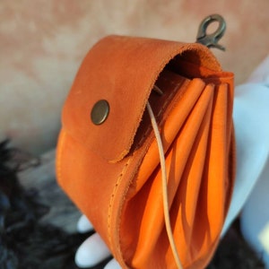 Handcrafted Leather Drawstring Coin Pouch: Medieval LARP Tobacco Bag