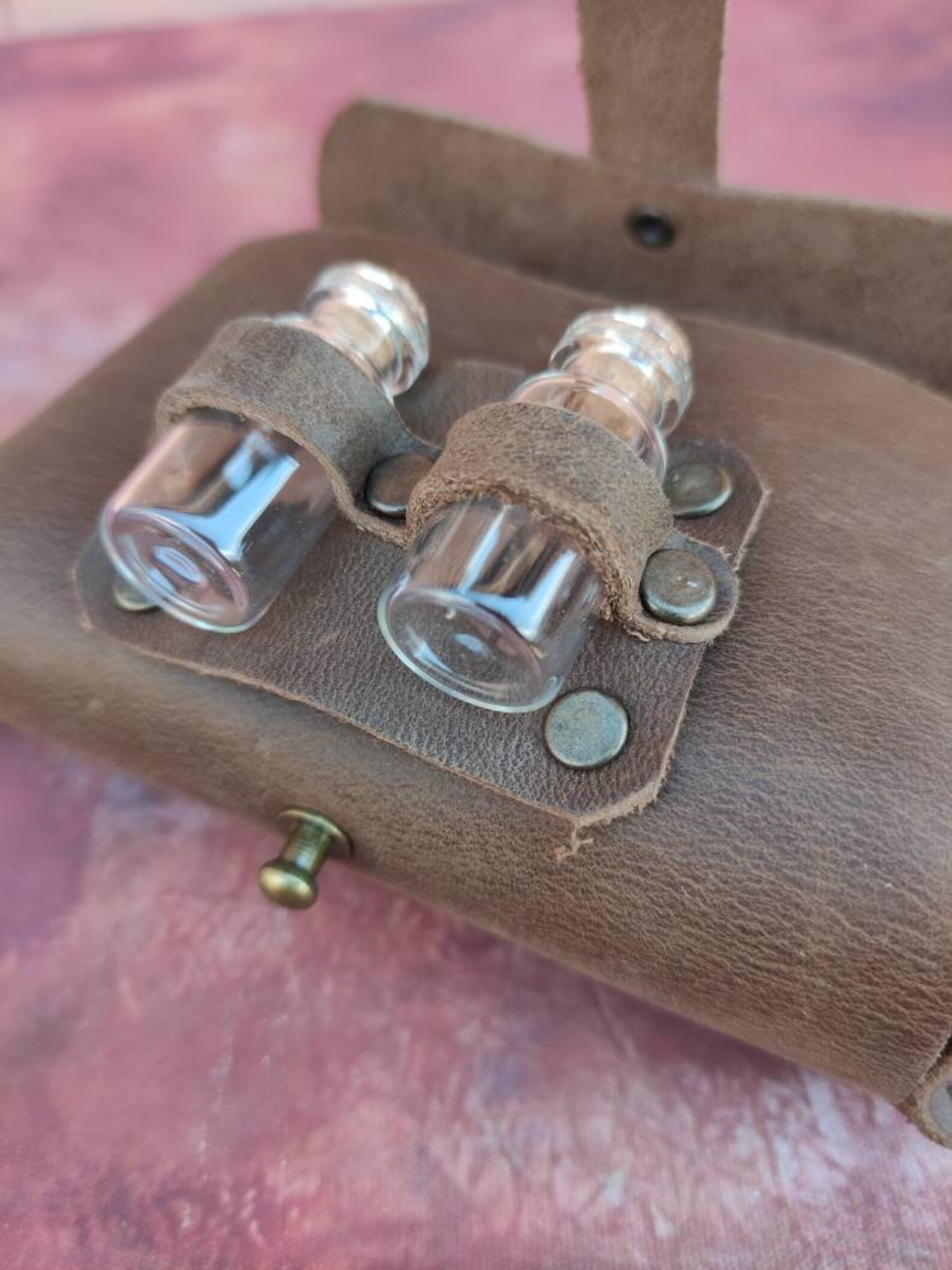 Potion Holder Leather Belt Bag LARP Costume Medieval Belt Etsy