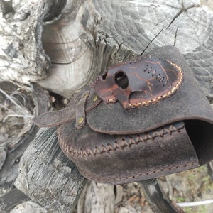Hand Sewn Leather Belt Pouch: Medieval Larp Cosplay Costume