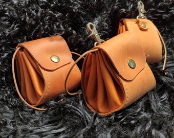 Handcrafted Leather Coin Pouch: Medieval Steampunk Tobacco Bag