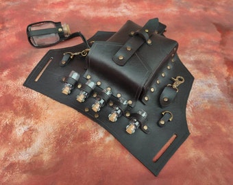 Leder Steampunk Gürtel Schieber, Gebrauchs-Hüfttasche