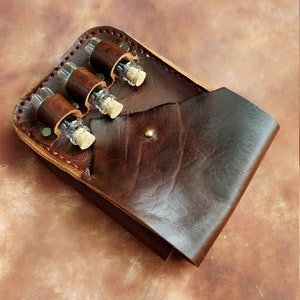 Handmade Leather Belt Pouch: Medieval Larp Cosplay Costume