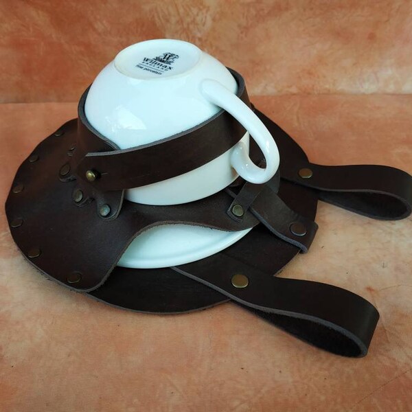 Teacup Holster with Winter Wind Cup and Saucer