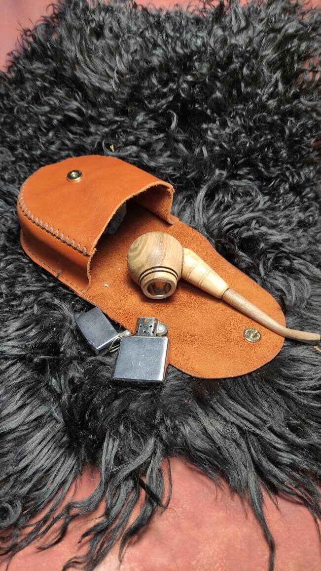 Leather Belt Pouch for Larp Pipe Pouch Pipe Belt Bag Pipe Etsy