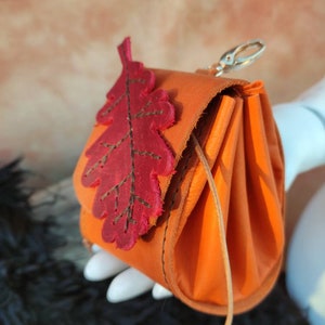 Handcrafted Leather Drawstring Coin Pouch: Medieval Steampunk Style