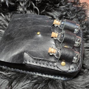 Hand Sewn Leather Belt Pouch: Medieval Larp Cosplay Costume