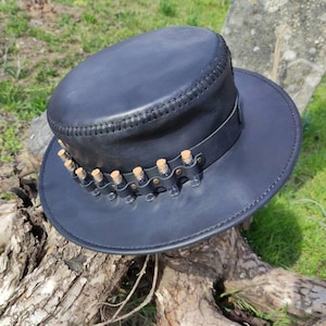 Handcrafted Leather Alchemist Hat – Plague Doctor Steampunk Costume Hat - Leather Plague Doctor Hat