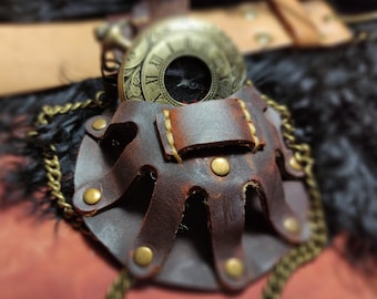 Steampunk Leder Uhrenhalfter: Cosplay Gürtel Halter
