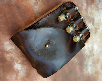 Leder Gürteltasche für Larp, Cosplay, Mittelalter-Kostüm oder Sachen verstauen, Pestdoktor,