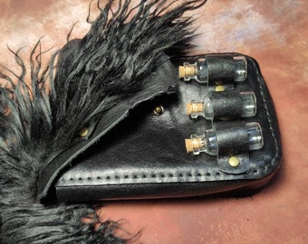 Handmade Leather Belt Pouch: Medieval Cosplay, Larp Costume
