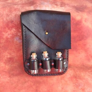 Handmade Leather Belt Pouch: Medieval Larp Cosplay Costume