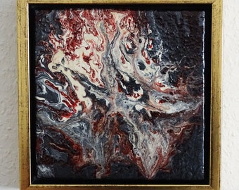 Abstract Painting / Pouring Painting 1 / Pouring / Flow Technique / Framed / Original / Painting / Love / Vacation / Travel / Christmas