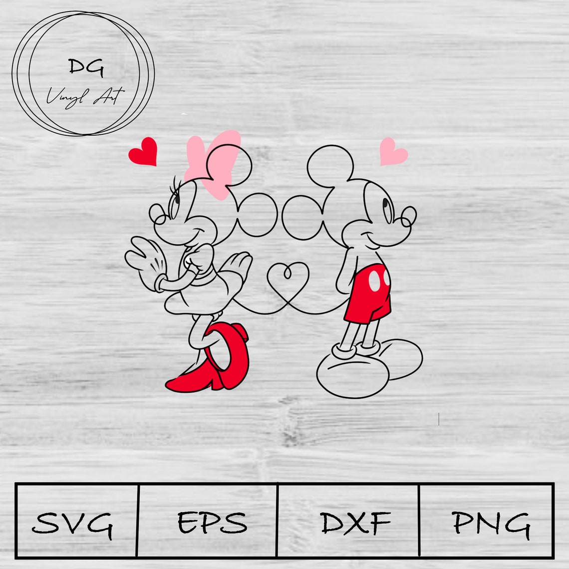 Minnie Hearts svg Minnie Valentine's day svg Valentines | Etsy