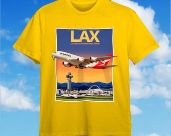 Qantas LAX Shirt With Qantas A380