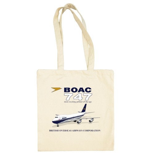 BOAC エアラインバッグ England 1960's BOAC エアライン・バッグ (navy) - spacemoth