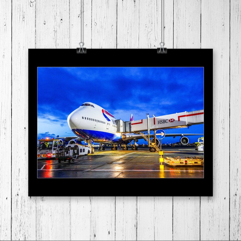 British Airways Boeing 747 Poster, Aviation Decor Memorabilia Gifts - Etsy
