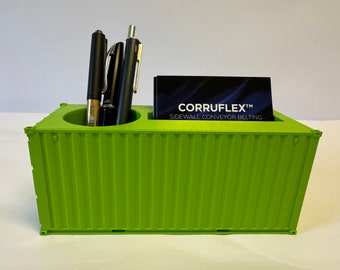 Shipping Container Themed Pen Pot Green