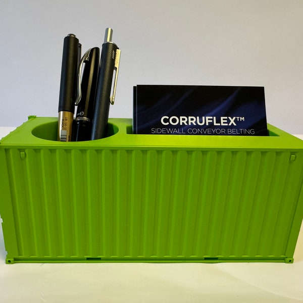 Shipping Container Themed Pen Pot Green