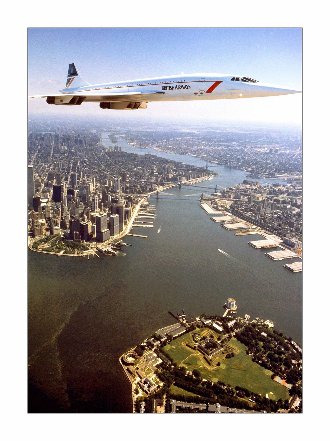 Concorde Flying Over New York City Aviation Memorabilia Art Decor ...