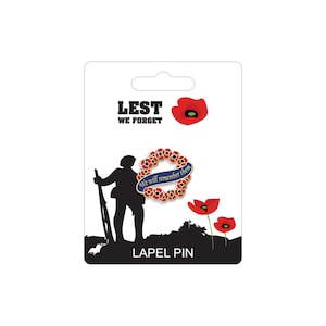 Remembrance Poppy Wreath Metal Enamel Lapel Pin