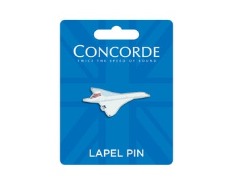 Concorde Shaped Metal Enamel Lapel Pin