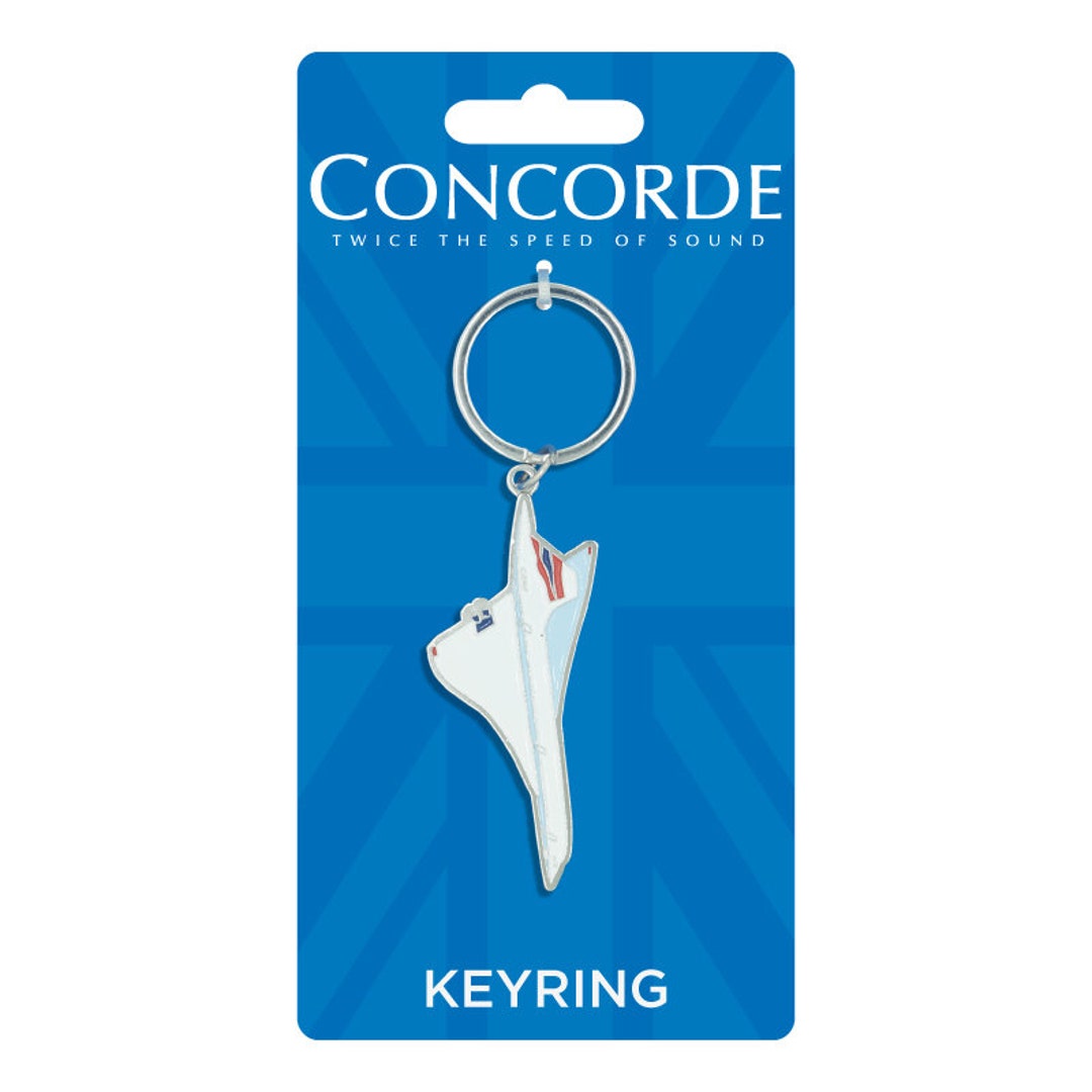 Concorde Shaped Metal Enamel Keyring - Etsy