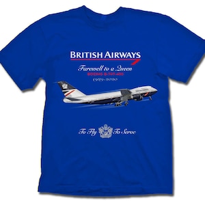 British Airways Boeing 747 Landor Retirement T-Shirt BA Planespotting Aircraft