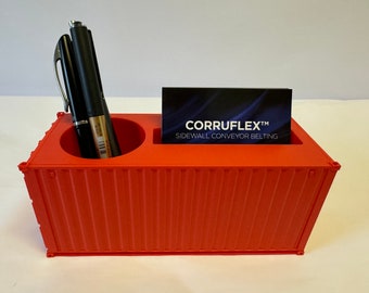 Shipping Container Themed Pen Pot Red