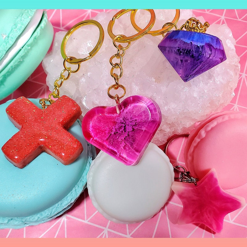 Alcohol Ink Keychain - Etsy