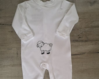 christmas pudding sleepsuit