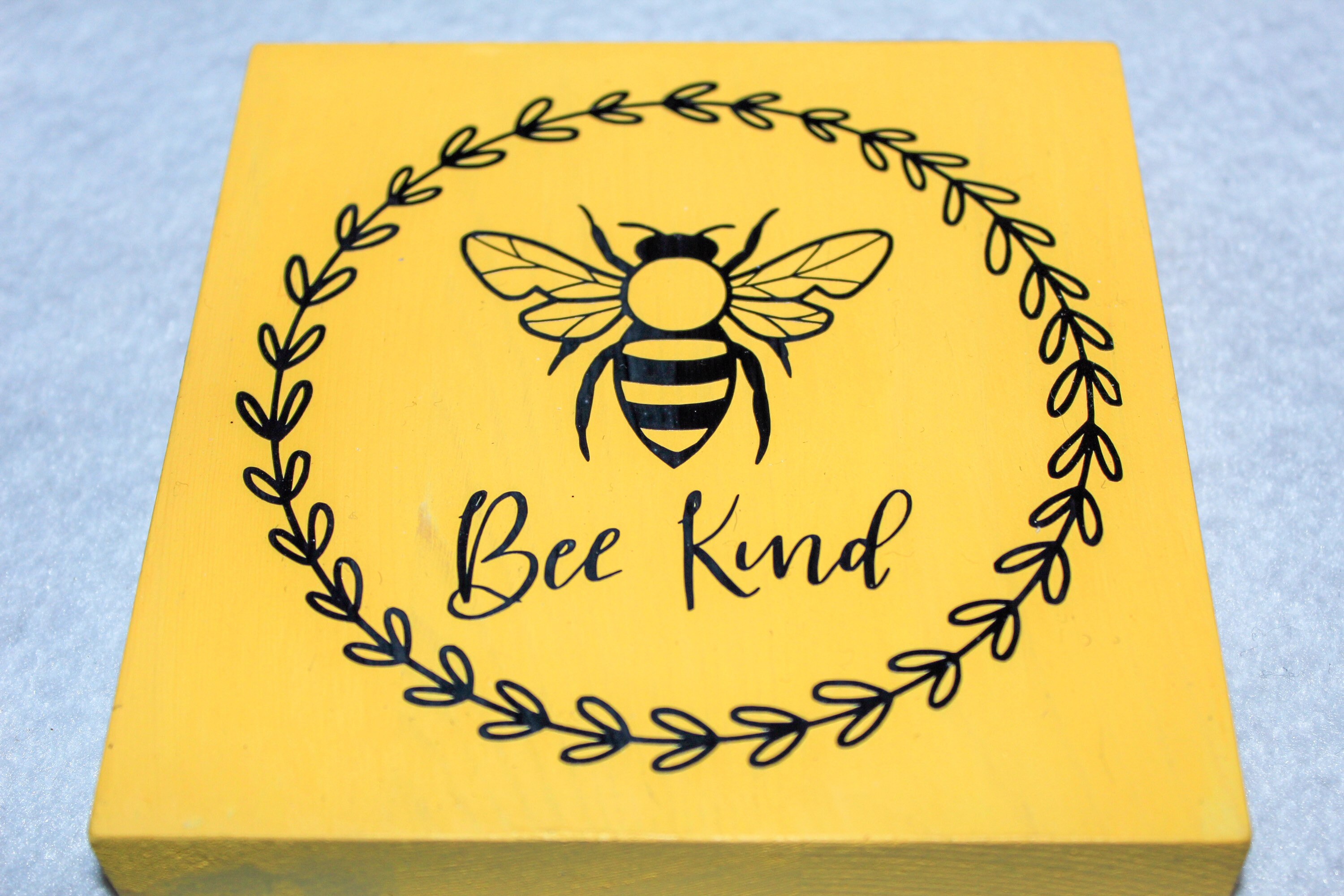 Bee Kind Wood Sign Wooden Block sign Mini sign Tiered Tray Etsy