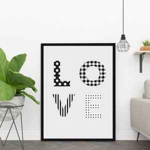 Love, Printable Wall Decor, Minimalist Prints, Inspirational Quotes, Downloadable Prints, Home Decor, Office Décor