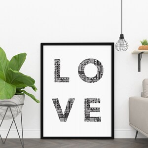 Love, Printable Wall Decor, Minimalist Prints, Inspirational Quotes, Downloadable Prints, Home Decor, Office Décor